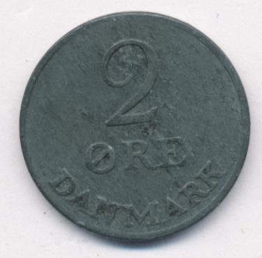 Дания 2 эре 1949 год - Король Фредерик IX