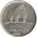Финляндия 50 пенни 1990 год - Медведь