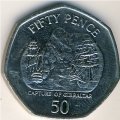 Гибралтар 50 пенсов 2004 год - 300 лет захвату Гибралтара
