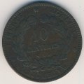 Франция 10 сантимов 1893 год