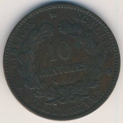 Франция 10 сантимов 1893 год