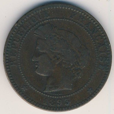 Франция 10 сантимов 1893 год