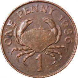 Гернси 1 пенни 1986 год
