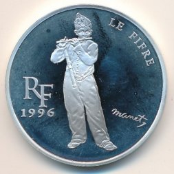 Франция 10 франков - 1 1/2 евро 1996 год