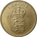 Дания 1 крона 1959 год