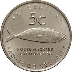 Намибия 5 центов 2000 год - ФАО. Капская ставрида