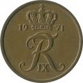 Дания 5 эре 1971 год - Король Фредерик IX