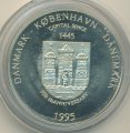 Дания 5 экю 1995 год - Borsen - здание фондовой биржи в Копенгагене (Unusual)