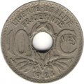 Франция 10 сантимов 1924 год (Отметка монетного двора: &quot;Рог изобилия&quot;: - Париж)