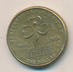 Австралия 1 доллар 2010 год - 100 лет женской организации скаутов (Гайдовское движение)