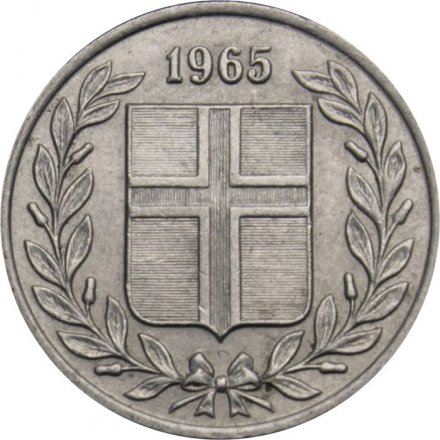 Исландия 25 эйре 1965 год
