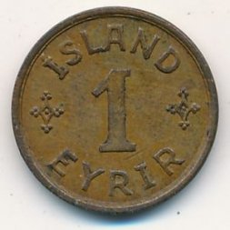 Исландия 1 эйре 1939 год