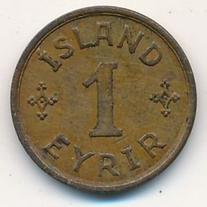 Исландия 1 эйре 1939 год