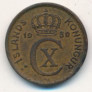 Исландия 1 эйре 1939 год