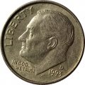 США 1 дайм (10 центов) 1993 год - Франклин Рузвельт (D)