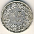 Швейцария 1/2 франка 1956 год