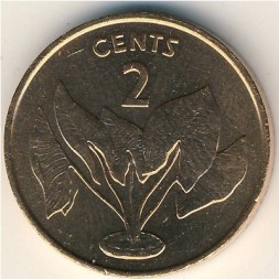 Монета Кирибати 2 цента 1979 год