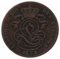 Бельгия 2 сантима 1873 год