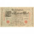 Германия 1000 марок 1910 год (красная печать) - VF