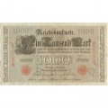 Германия 1000 марок 1910 год (красная печать) - VF