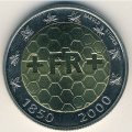 Швейцария 5 франков 2000 год - 150 лет Швейцарской национальной монетной системе