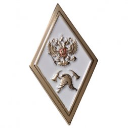 Знак отличия "За окончание ВУЗ МЧС пожарно-технического профиля по программе магистратуры" (белый)