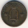 Швеция 1/3 скиллинга 1852 год