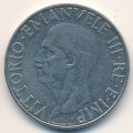 Италия 1 лира 1939 год (не магнетик, 1939 - XVII)