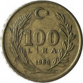 Турция 100 лир 1989 год