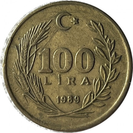 Турция 100 лир 1989 год