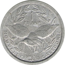 Монета Новая Каледония 1 франк 1949 год - Птица Кагу