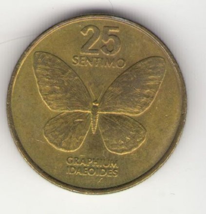 Филиппины 25 сентимо 1989 год