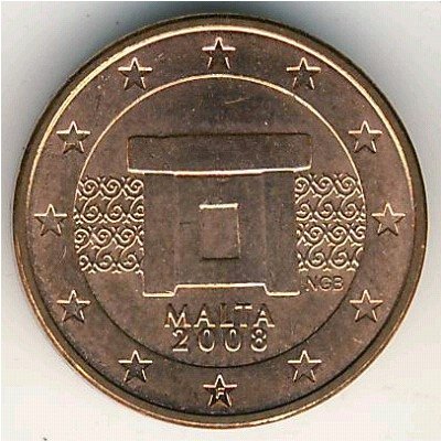 Мальта 1 евроцент 2008 год