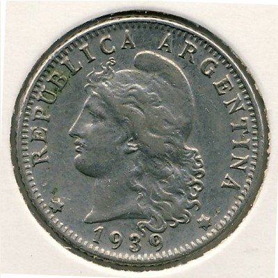 Аргентина 20 сентаво 1939 год