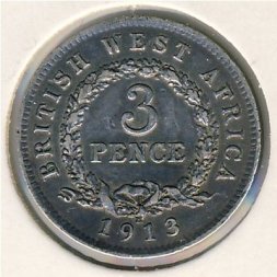 Британская Западная Африка 3 пенса 1913 год