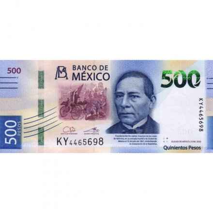 Мексика 500 песо 2022 год (05.01.2022) - UNC