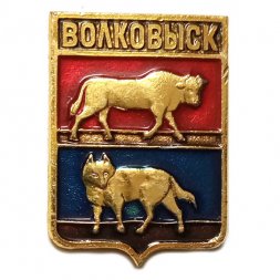 Значок Волковыск. Гродненская область. Герб. Серия "Квадраты"