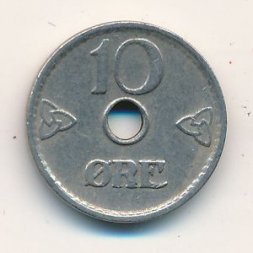 Норвегия 10 эре 1949 год - Король Хокон VII