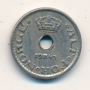 Норвегия 10 эре 1949 год - Король Хокон VII