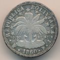 Боливия 4 соля 1860 год