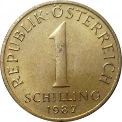Австрия 1 шиллинг 1987 год - Эдельвейс