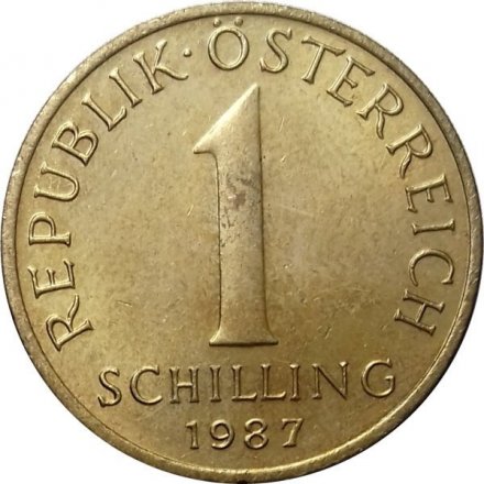 Австрия 1 шиллинг 1987 год - Эдельвейс