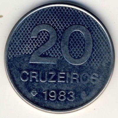 Бразилия 20 крузейро 1983 год