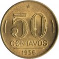 Бразилия 50 сентаво 1956 год - Эурику Гаспар Дутра