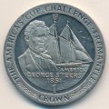 Остров Мэн 1 крона 1987 год - Регата Кубок Америки. Джордж Стирс. Яхта