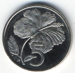 Острова Кука 5 центов 1976 год