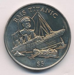 Либерия 5 долларов 1998 год