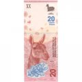 Аргентина 20 песо 2017 (2020) год - Гуанако. Пейзаж - (подписи Sandleris - Michetti) - UNC