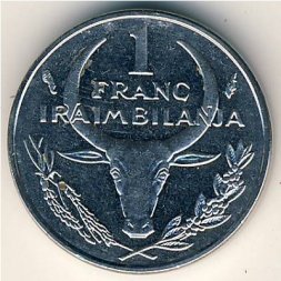Мадагаскар 1 франк 1983 год