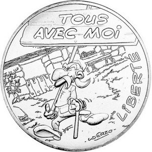 Франция 10 евро 2015 год - Астерикс и Обеликс - LIBERTE, &quot;Tous Avec Moi&quot; /Астерикс и Подарок Цезаря/